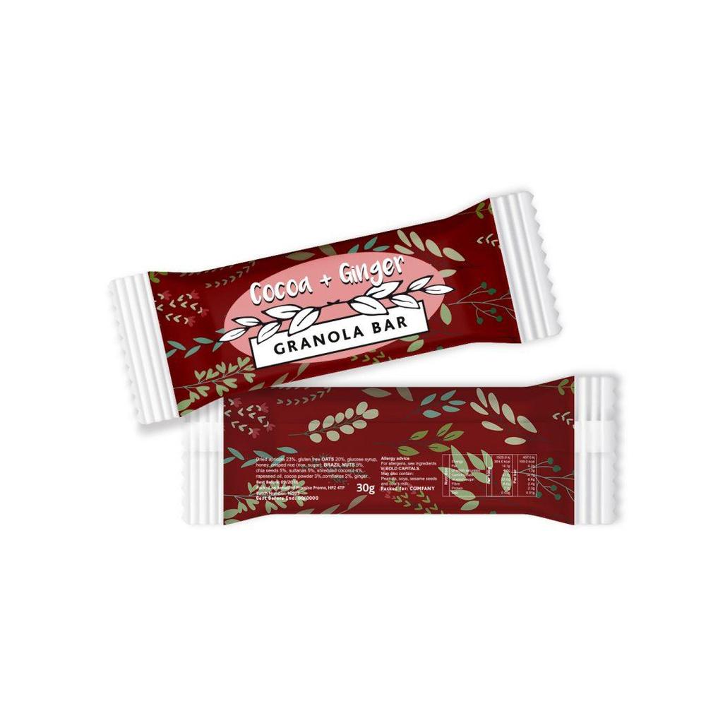 Flow Wrapped All Natural Granola Bar - Apple & Ginger