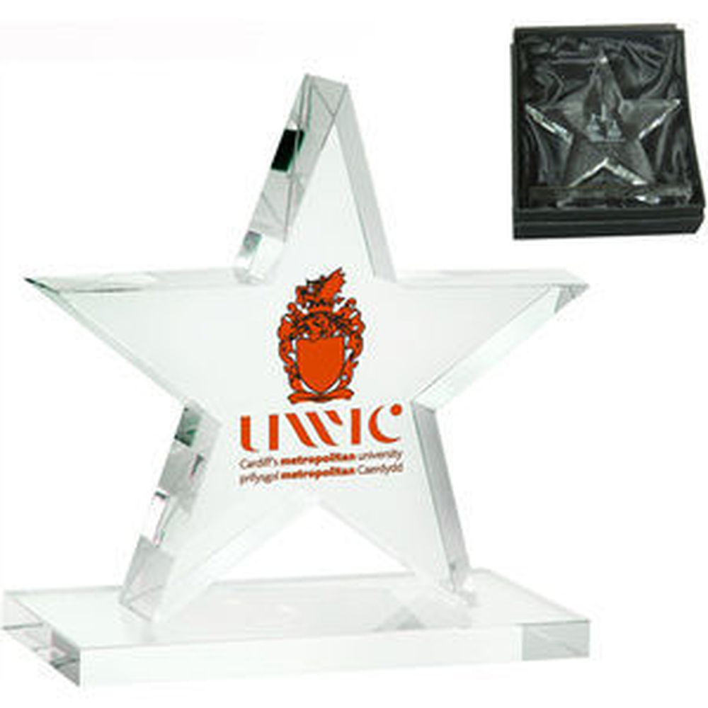 Large Crystal Star On Base Award
