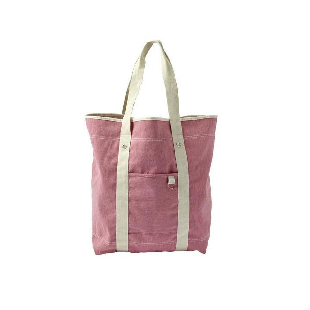 Twill cotton two-tone beach bag