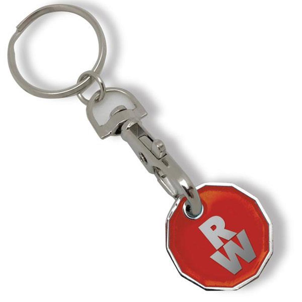 Stamped Trolley Coin Keyring
