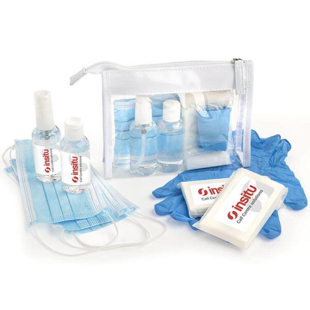 Back to Work PPE Kit in a Clear White Trim Bag