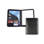 Black Balmoral Leather A4 Zipped Conference Folder