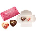 Two Chocolate Hearts in Box