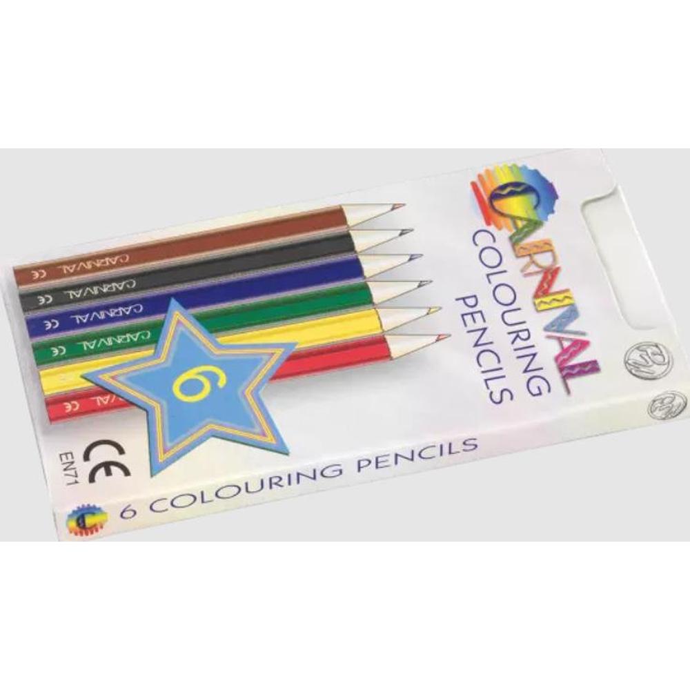 Carnival Colouring Pencils - Half Size 6 Pack