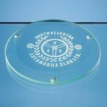 Round Crystal Glass Coaster