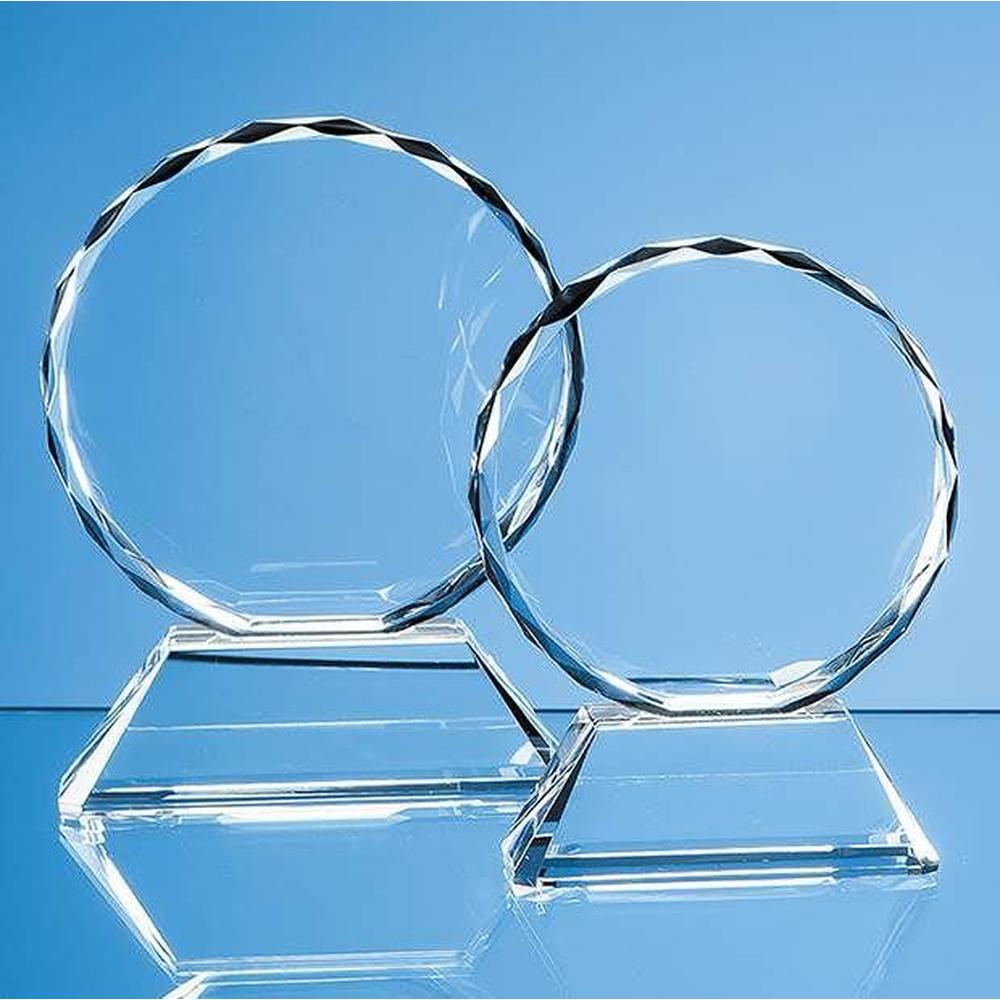 Optical Crystal Mounted Facet Circle Award