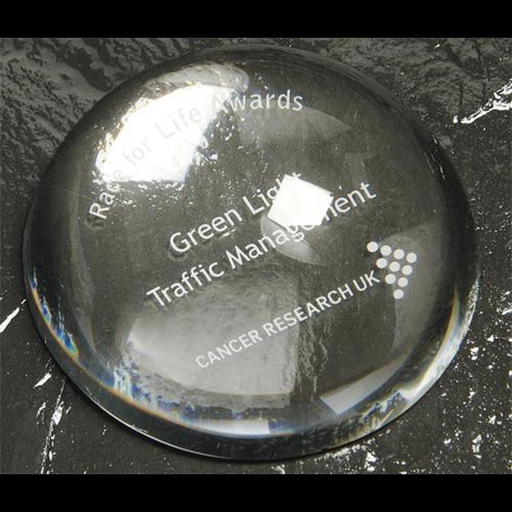 Optical Crystal Domed Paperweight
