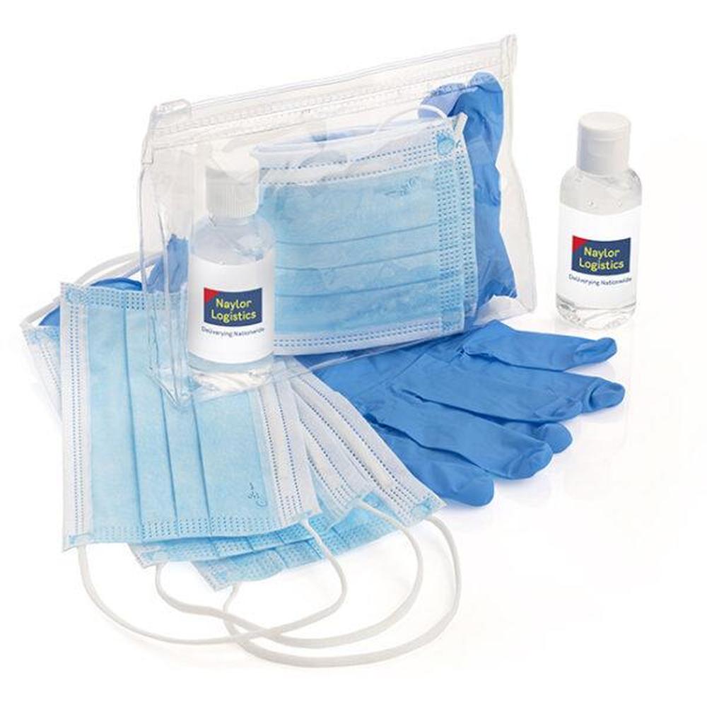 Back to Work PPE Kit in a Clear PVC Bag