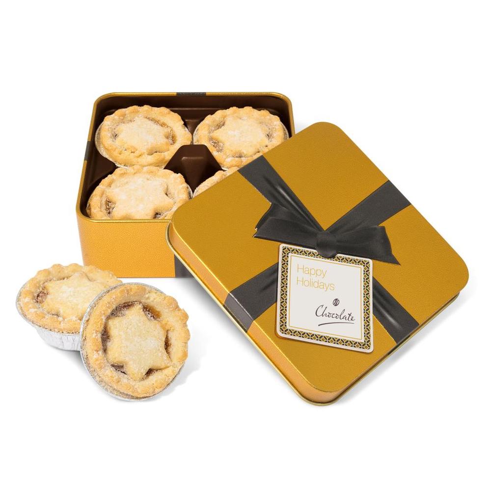 Small Gold Square Mince Pie Tin