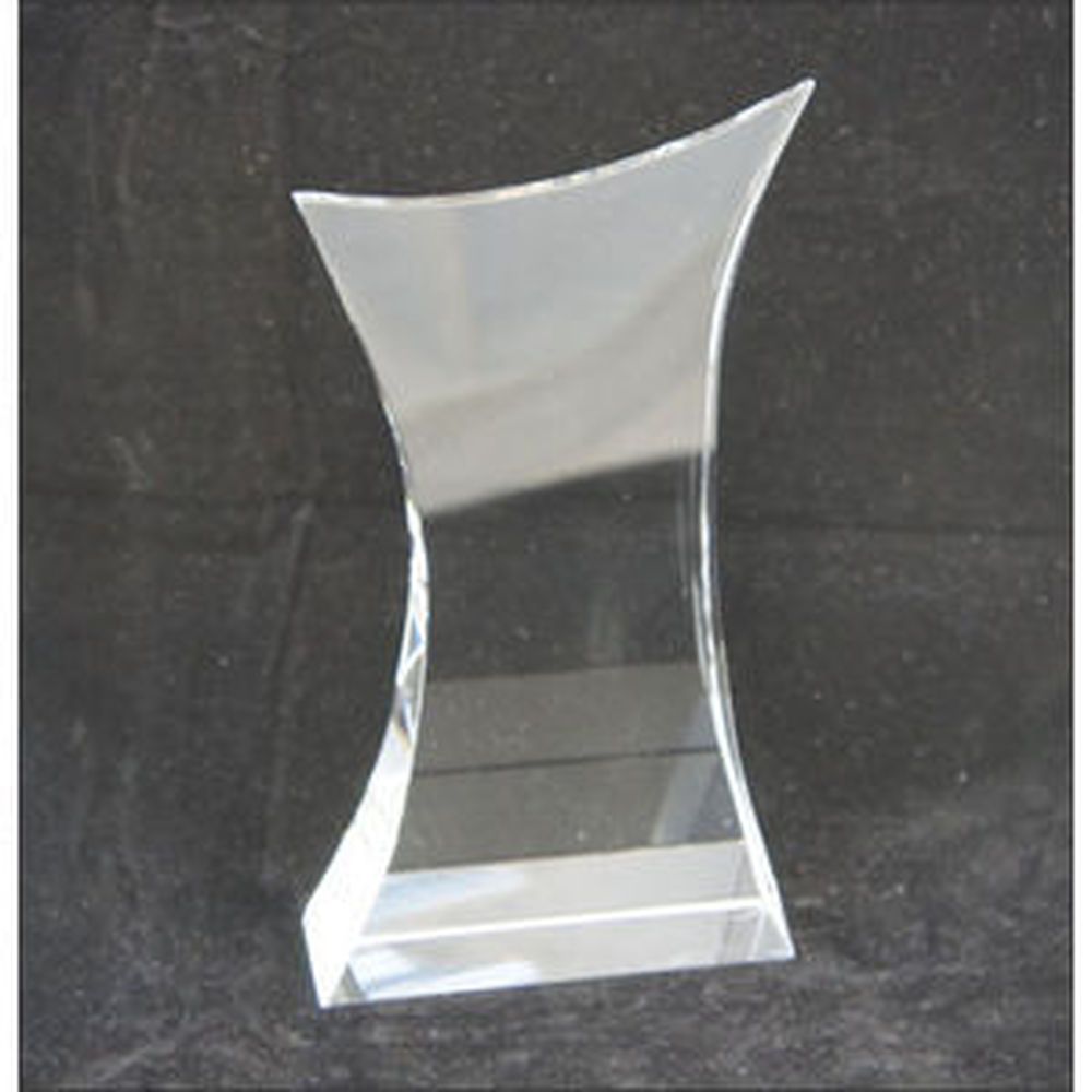 Large Crystal Curved Waist Award