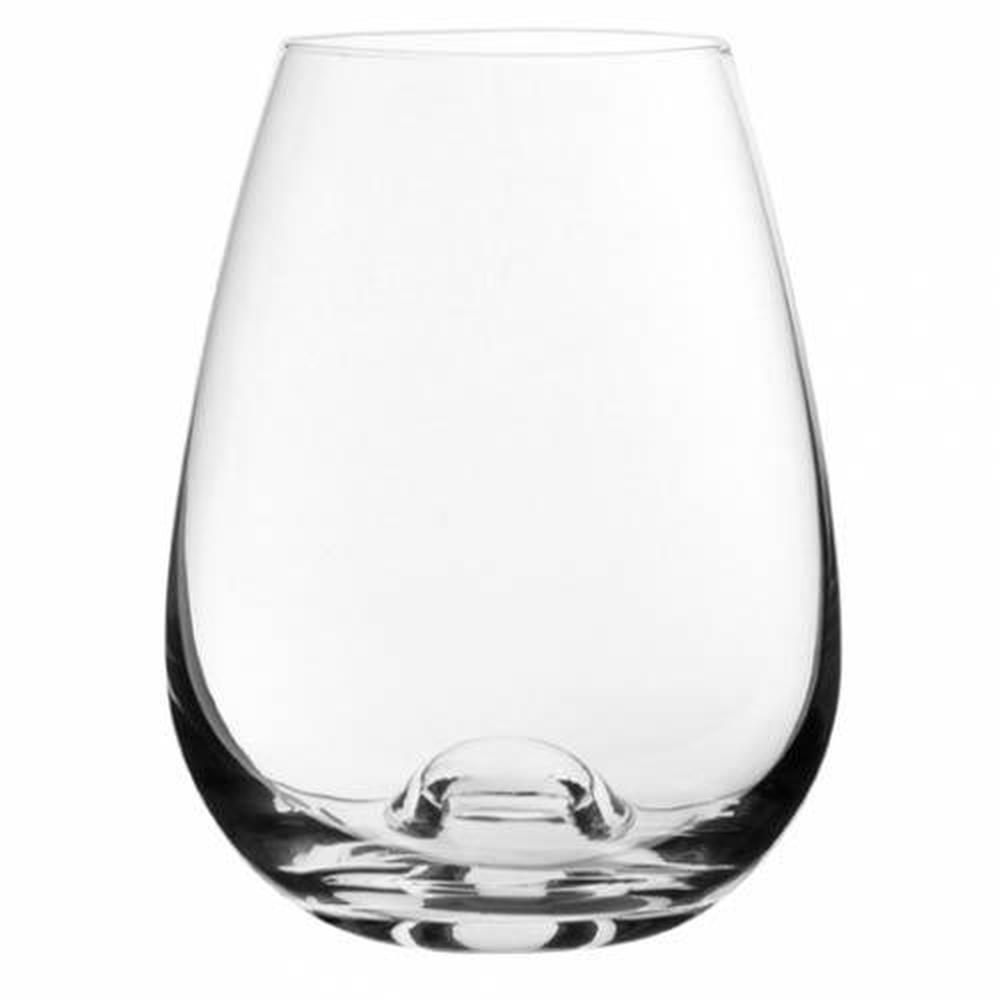 Stemless Crystal White Wine Glass