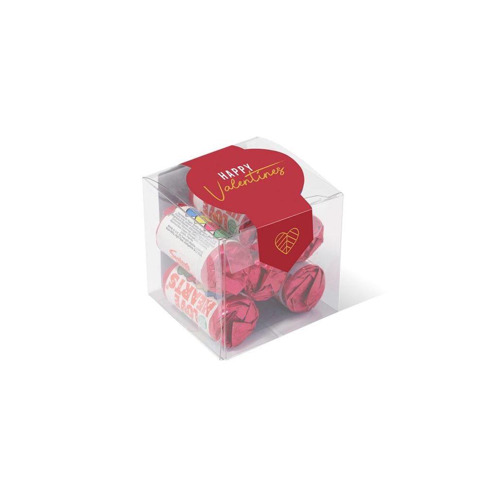 Cube filled with Love Hearts