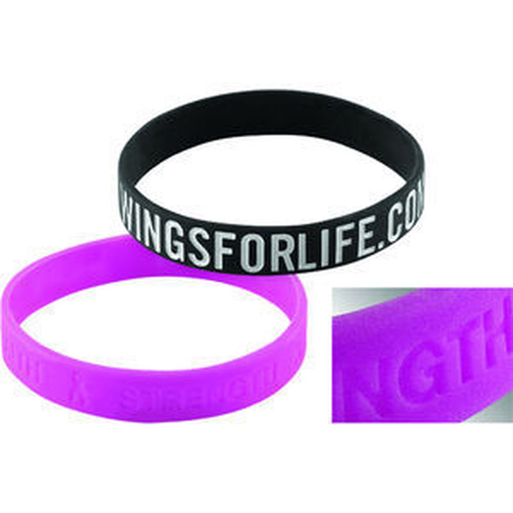 Embossed and Debossed Silicone Wristbands