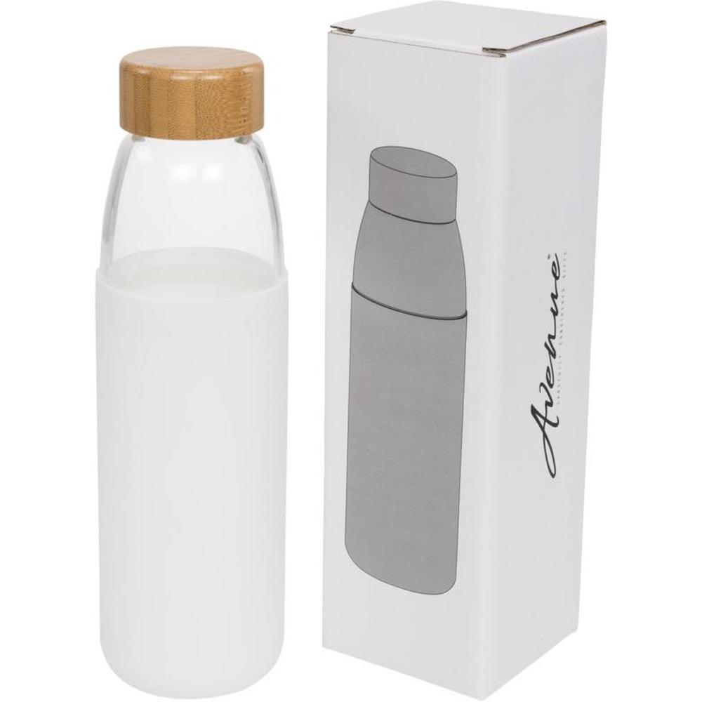 Kai 540ml Glass Sport Bottle With Wood Lid