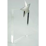 Crystal Award With Chrome Star